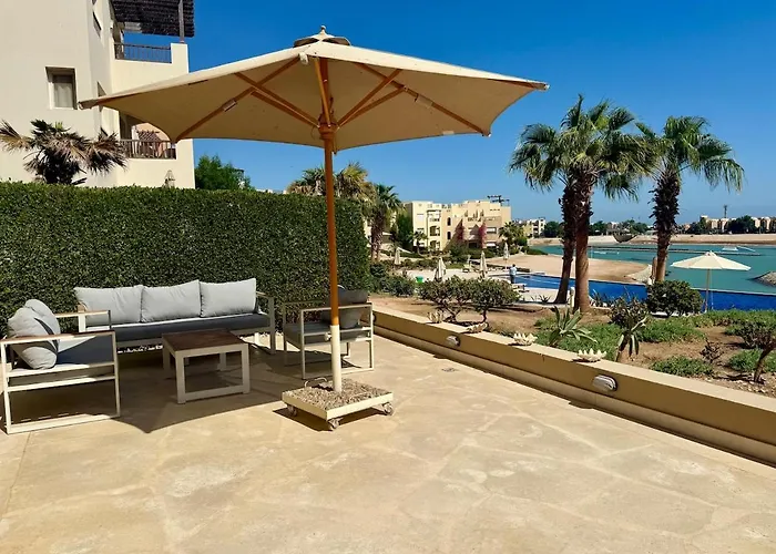 Scenic 2br Ground Floor - Free Pool& Lagoon Access In Elgouna * Hurghada